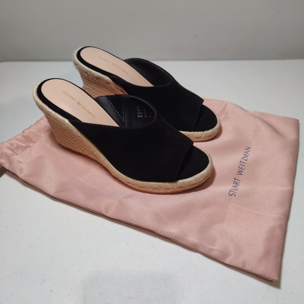 Stuart Weitzman Black Wedges